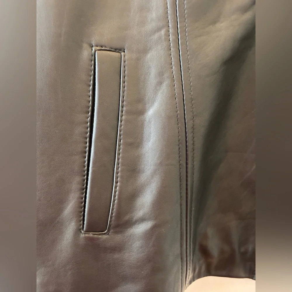 Tanners Avenue lambs leather Italy, size 2 XL black zipper up jacket new /tags - Picture 5 of 10